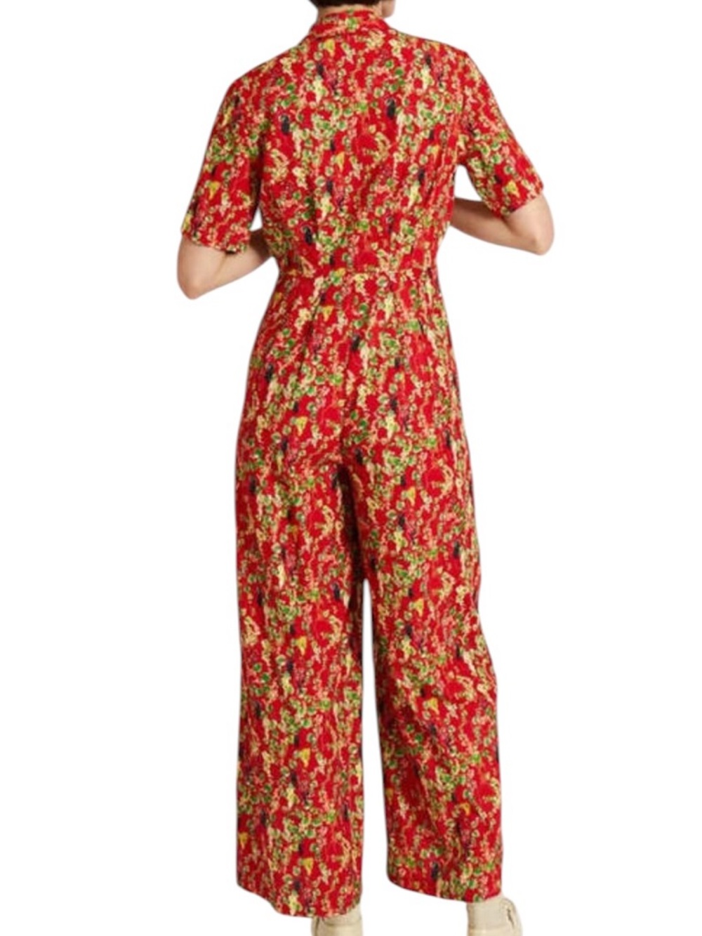 Rachel Antonoff House Red Gabbe Jumpsuit Size 8 - Picture 5 of 10